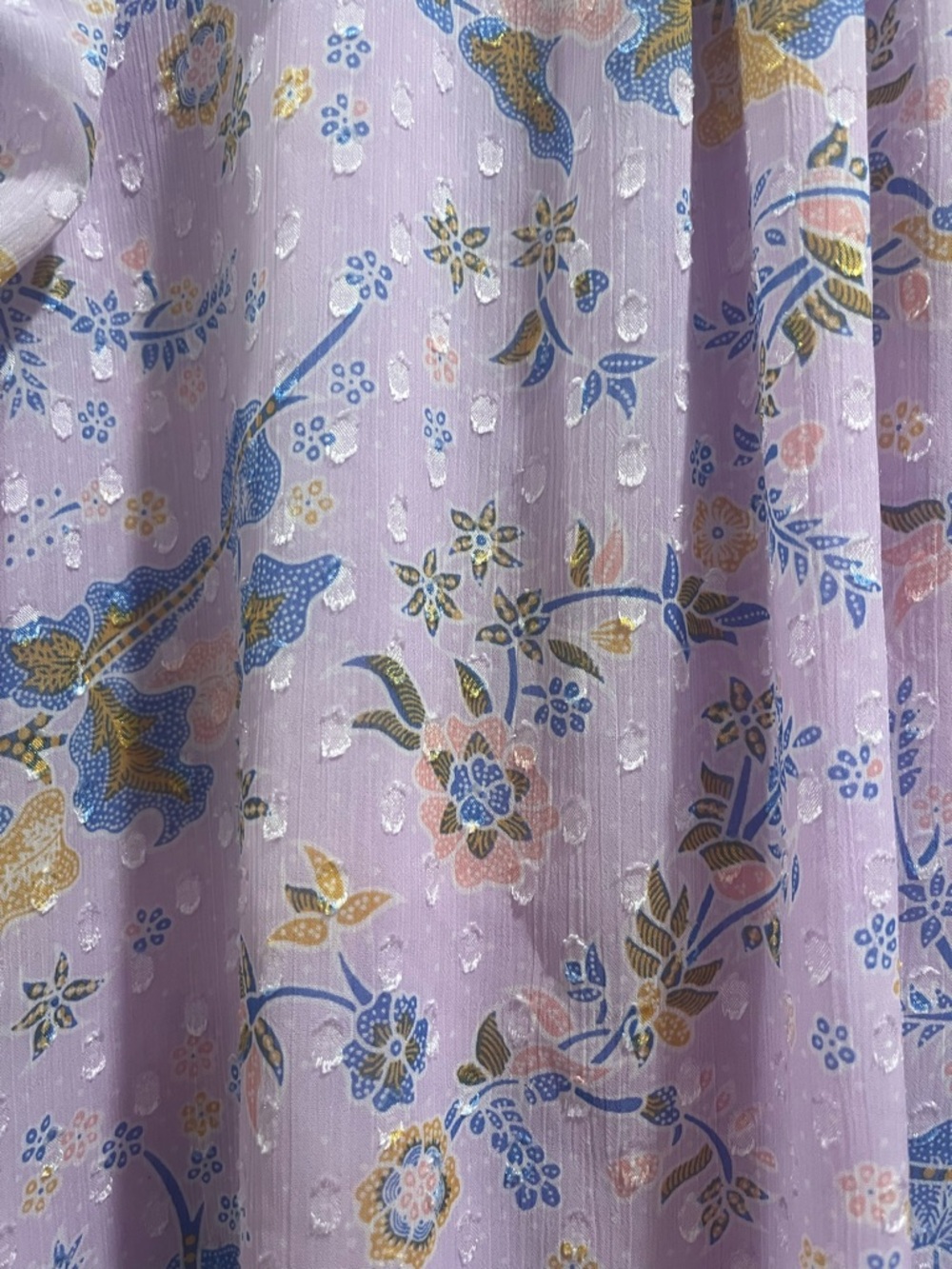 Rachel Zoe Lavender Floral Blouse XL - Picture 10 of 12